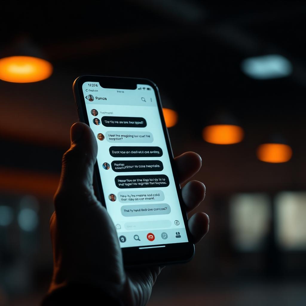 Conversa de suporte no celular durante o treino